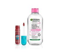NYX Lip IV Drippin in Rose Lip Stain & Garnier Micellar Water 400ml Duo Bundle