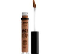 NYX Professional Full Coverage Concealer, 24 Hour Longevity, Can't Stop Won't Stop Contour Makeup Concealer, Matte Finish, Shine Control, Long Lasting, Vegan Formula, Shade: Warm Caramel