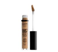 NYX Professional Full Coverage Concealer, 24 Hour Longevity, Can't Stop Won't Stop Contour Makeup Concealer, Matte Finish, Shine Control, Long Lasting, Vegan Formula, Shade: Golden