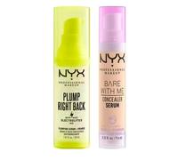 NYX Professional Make-Up Plump Right Back Primer + Serum & Bare With Me Concealer Serum Vanilla 30 ml + 9,6 ml