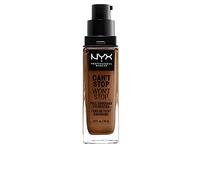 NYX Professional Makeup 24 Hour Full Coverage Lightweight Foundation, Can't Stop Won't Stop, Long Lasting, Waterproof, Vegan Formula, Matte Finish, Shade: Cappuccino