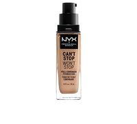 NYX Professional Makeup 24 Hour Full Coverage Lightweight Foundation, Can't Stop Won't Stop, Long Lasting, Waterproof, Vegan Formula, Matte Finish, Shade: Medium buff