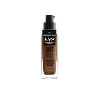 NYX Professional Makeup 24 Hour Full Coverage Lightweight Foundation, Can't Stop Won't Stop, Long Lasting, Waterproof, Vegan Formula, Matte Finish, Shade: Cappuccino