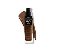 NYX Professional Makeup 24 Hour Full Coverage Lightweight Foundation, Can't Stop Won't Stop, Long Lasting, Waterproof, Vegan Formula, Matte Finish, Shade: Deep cool