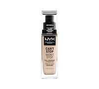 NYX Professional Makeup 24 Hour Full Coverage Lightweight Foundation, Can't Stop Won't Stop, Long Lasting, Waterproof, Vegan Formula, Matte Finish, Shade: Light porcelain