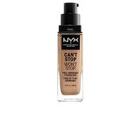 NYX Professional Makeup 24 Hour Full Coverage Lightweight Foundation, Can't Stop Won't Stop, Long Lasting, Waterproof, Vegan Formula, Matte Finish, Shade: Classictan