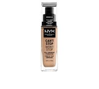 NYX Professional Makeup 24 Hour Full Coverage Lightweight Foundation, Can't Stop Won't Stop, Long Lasting, Waterproof, Vegan Formula, Matte Finish, Shade: Medium olive