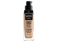 NYX Professional Makeup 24 Hour Full Coverage Lightweight Foundation, Can't Stop Won't Stop, Long Lasting, Waterproof, Vegan Formula, Matte Finish, Shade: Buff