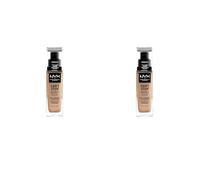 NYX Professional Makeup 24 Hour Full Coverage Lightweight Foundation, Can't Stop Won't Stop, Long Lasting, Waterproof, Vegan Formula, Matte Finish, Shade: Medium olive (Pack of 2)