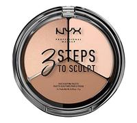 NYX Professional Makeup 3 Steps To Sculpt, Face Sculpting Palette, 3 Specially Selected Shades for Contouring, Highlighting & Illuminating, Shade: Fair, 0.079 kg