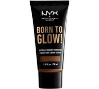NYX Professional Makeup Born to Glow Radiant Foundation, Iridescent Finish, Buildable Medium Coverage, Vegan Formula, Shade: Mocha