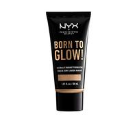 NYX Professional Makeup Born to Glow Radiant Foundation, Iridescent Finish, Buildable Medium Coverage, Vegan Formula, Shade: Buff