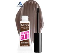 NYX Professional Makeup Brow Gel, The Glue 5 g (Pack of 1), Dark Brown