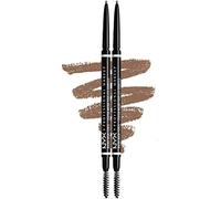 NYX Professional Makeup Micro Brow Pencil, Dual Ended with Mechanical Brow Pencil and Spoolie Brush, Pack of 2, Shade: Taupe
