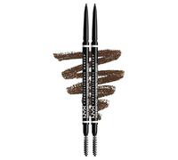 NYX Professional Makeup Micro Brow Pencil, Dual Ended with Mechanical Brow Pencil and Spoolie Brush, Pack of 2, Shade: Brunette