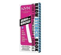 NYX Professional Makeup Brow Stencils for Thick Eyebrows, Set of 4 Templates: Round, Straight, Arched and Extra Long, Zero to Brow