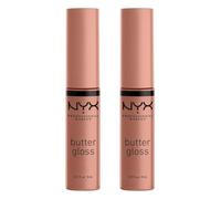 NYX Professional Makeup Butter Gloss, Non-Sticky Lip Gloss, Madeleine & Madeleine, Duo Pack