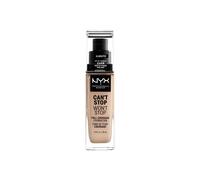 NYX Professional Makeup Can't Stop Won't Stop 24 Hour Full Coverage Foundation, Waterproof, Vegan, Matte Finish, Shade: Alabaster