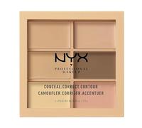NYX Professional Makeup Conceal, Correct, Contour Palette, Six Shades, Cream Texture, Undertones, Shade: Light