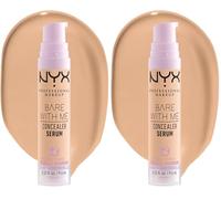 NYX Professional Makeup Concealer, Bare With Me Concealer Serum, Up to 24 Hour Hydration, Infused with Tremella Mushroom, Cica and Green Tea, Shade Beige, 9.6ml (Pack of 2)