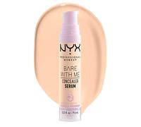 NYX Professional Makeup Concealer Serum, Combats Dark Circles, Acne, Redness and Irritation, 24 Hours of Hydration, Medium Coverage, Bare With Me, Shade Fair, 9.6ml