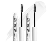 NYX Professional Makeup Control Freak Eyebrow Gel, Clear Brow Setter and Clear Mascara, Tames Brows and Sets Colour, Non-Sticky and Non-Flaking, Pack of 2 x 10 ml