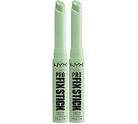 NYX Professional Makeup Correcting Concealer Stick, Covers Blemishes, Dark Spots and Discolouration, 12Hour Wear, Vegan Formula, Pro Fix Stick,Non Greasy Glaze, Green (Pack of 2)