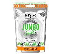NYX Professional Makeup False Lashes, Long-lasting 12h Wear, Invisible Bands, Re-Usable up to x15, Vegan Lashes, Jumbo Lash!, Wispy Flutter