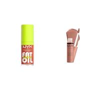 NYX PROFESSIONAL MAKEUP Fat Oil Lip Drip, Moisturizing, Shiny and Vegan Tinted Lip Gloss & Butter Gloss, Non-Sticky Lip Gloss - Madeleine (Mid-Tone Nude)