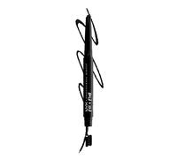 NYX Professional Makeup Fill & Fluff Eyebrow Pomade Pencil: Black | Creamy Pomade Formula, Precise Tip, Paddle Brush For Blending, Dual Ended Fill and Fluff Applicator