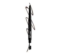 NYX Professional Makeup, Fill & Fluff Eyebrow Pomade Pencil, Creamy Pomade Formula, Precise Tip, Paddle Brush for Blending, Dual Ended Fill & Fluff Eyebrow, Brunette