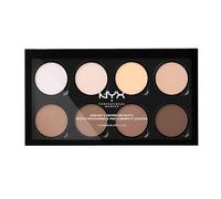 NYX Professional Makeup Highlight & Contour Shades Pro Palette 8 shades | Powder Contour Kit, Eight Blendable Matte and Pearly Shades, Make Up Pallette, Easy Blending Finish