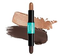 NYX Professional Makeup Highlight & Contour Stick, Dual-Ended Contour Stick, Shapes and Brightens, Blendable & Vegan, Wonder Stick, Deep