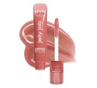 NYX Professional Makeup Jelly Job Peptide Lip Gloss, High-Shine Glassy Finish, Volumizing Peptide Complex & Cherry Oil, 16 Shimmer & Pure-Shine Shades, Shade: Honey It's Jelly