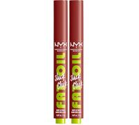 NYX Professional Makeup Lip Balm, A Hint of Colour, Infused with Oils for Long Lasting Hydration, Lightweight & Vegan Formula, Fat Oil Slick Click,Going Viral (Pack of 2)