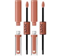 NYX Professional Makeup Lip Gloss, High Pigment, Long Lasting Lip Shine, No Transfer, Shine Loud, Glass Shine, Upto 16H Wear, Vegan Formula, Shade: Goal Crusher (Pack of 2)