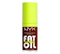 NYX Professional Makeup Lip Gloss, High Shine, Non-Sticky FInish, 12 Hours Hydrating, Fat Applicator, With Squalane, Raspberry and Cloudberry Oils, Fat Oil Lip Drip, Shade: Status Update