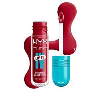 NYX Lip Gloss Professional Makeup Lip IV Lip Stain, 1-Swipe Vitamin-Infused Longwear Color, Hydrating Gloss, Up to 12HR Hydration, High Pigment, Wet Shine Finish Vegan Korean Makeup, Red-y.Set.Wet!