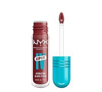 NYX Professional Makeup Lip IV Hydrating Gloss Stain, Lip Gloss, Up to 12HR Hydration, High Pigment, Wet Shine Finish, Drippin' In Rose