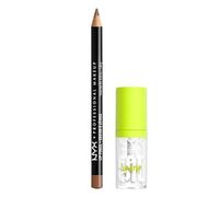 NYX Professional Makeup Lip Kit, Fat Oil Lip Drip Shade: My Main + Slim Lip Pencil Shade: Nude Truffle