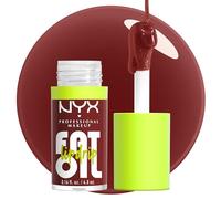 NYX Professional Makeup Lip Oil, Fat Oil Lip Drip, High Shine Tinted Gloss, 12hr Hydrating Lip Treatment with Squalane, Non-Sticky, Vegan, Shade: Inside Scoop