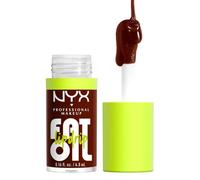 NYX Professional Makeup Lip Oil, Fat Oil Lip Drip, High Shine Tinted Gloss, 12hr Hydrating Lip Treatment with Squalane, Non-Sticky, Vegan, Shade: Status Update