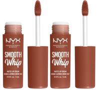 NYX Professional Makeup Liquid Lipstick, Matte Lip Cream, Ultra-Vibrant Shades, With Shea & Cocoa Butter, Smooth Whip, Vibrant Lip Smoothers Shade: Faux Fur (Pack of 2)