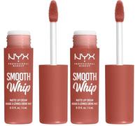 NYX Professional Makeup Liquid Lipstick, Matte Lip Cream, Ultra-Vibrant Shades, With Shea & Cocoa Butter, Smooth Whip, Shade: Kitty Belly (Pack of 2)