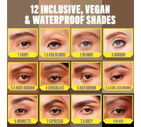 NYX Professional Makeup Micro Brow Pencil, Ultra Slim, Dual Ended Ultrafine Tip. Waterproof, Smudge-Resistant, Vegan. Cool Ash Brown.