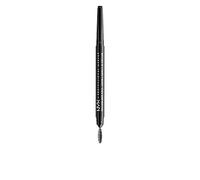 NYX Professional Makeup Precision Brow Pencil, Dual Ended with Flat Tip Pencil and Spoolie Brush, Vegan Formula, Shade: Black