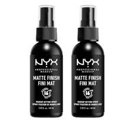 NYX Professional Makeup Setting Spray, Long Lasting Formula, Vegan, Matte Finish, Pack of 2, 60 ml