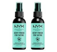 NYX Professional Makeup Setting Spray, Long Lasting Formula, Fixing, Lightweight, Vegan Formula, Shine Free, Day Long Fresh Dewy Finish, Pack of 2, 60 mL