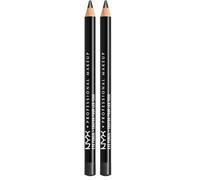 NYX Professional Makeup Slim Eye Pencil, Creamy Long-Wearing Eyeliner with Bleed-Resistant Formula, Precise Sharpenable Tip for Defined Eye Looks, Shade: 940 Black Shimmer (Pack of 2)