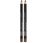 NYX Professional Makeup Slim Eye Pencil, Creamy Long-Wearing Eyeliner with Bleed-Resistant Formula, Precise Sharpenable Tip for Defined Eye Looks, Shade: 903 Dark Brown (Pack of 2)